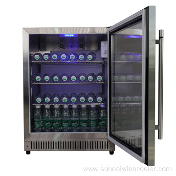 150 Liters waterproof stainless steel beverage display cooler